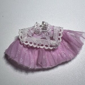 Vtg 80s Barbie The Heart Family Mom & Baby Baby Pink Lacey Dress